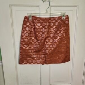 J Crew Metallic Mini Skirt Size 00